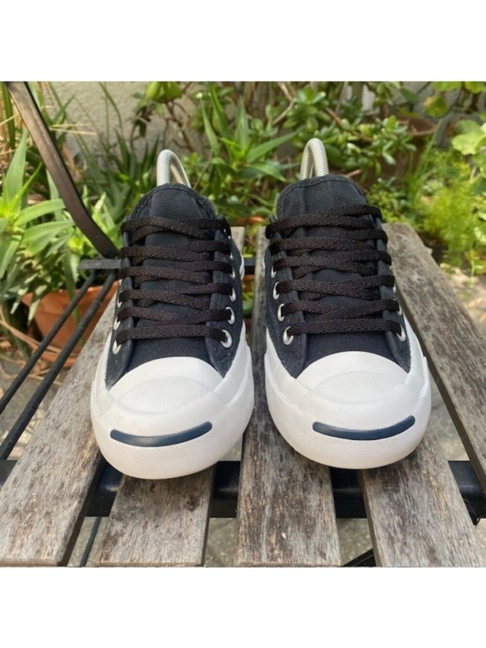 Converse Jack Purcell Sneakers Women's Size 6.5 Men's 5 Black Canvas Lowtop Shoe
